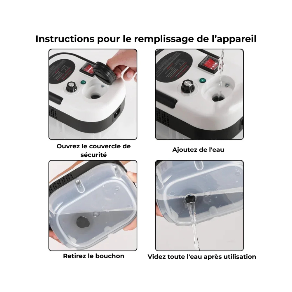 Nettoyeur vapeur haute pression Puissant & sans produit chimique